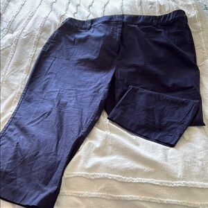 Navy Blue Cropped Pants